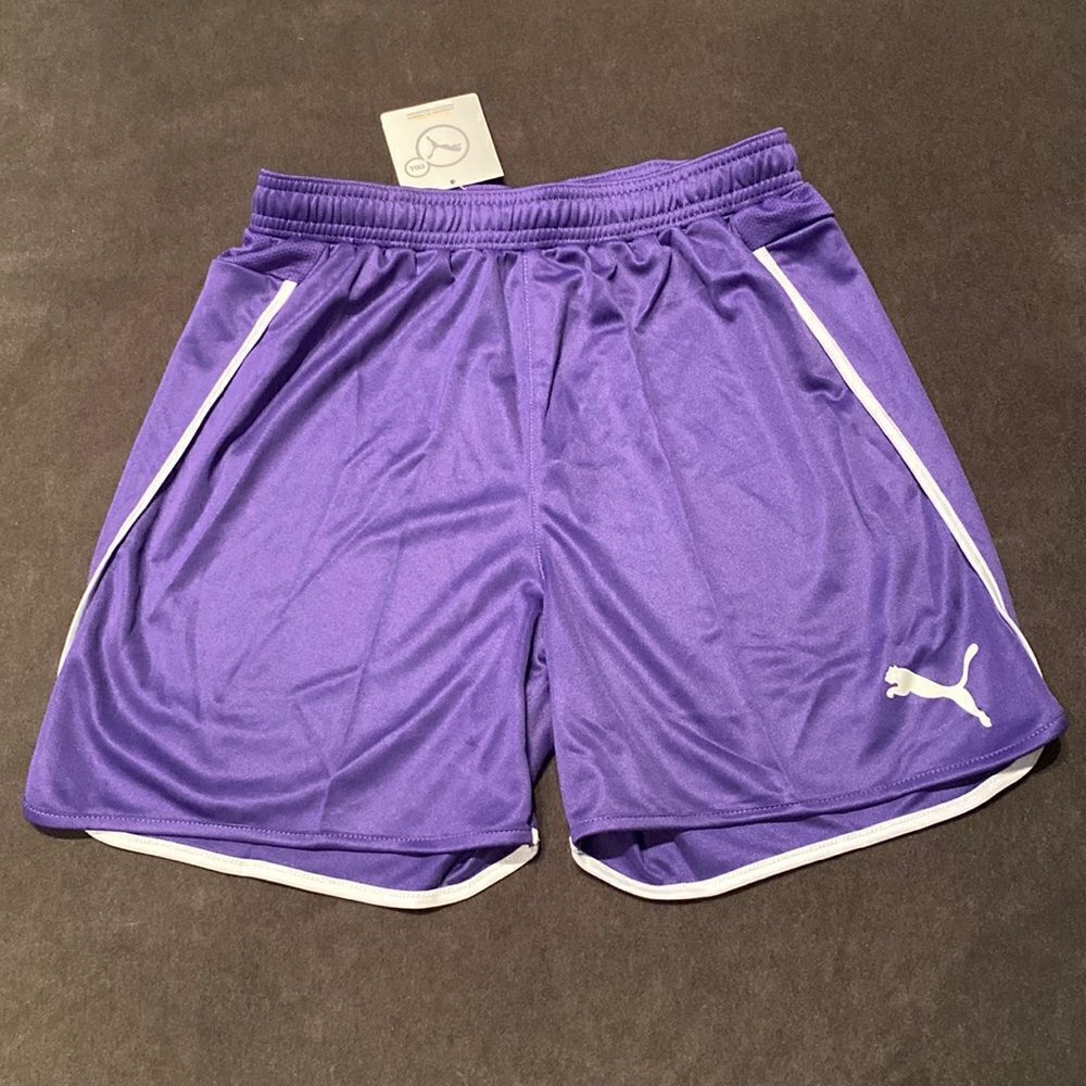Girls Puma Speed Shorts Purple & White Dry Cell Technology Size Youth XL NWT